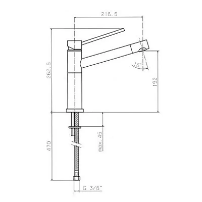 Newform Keukenkraan X-Trend Chroom 2400.21