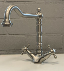 aanrecht engkraan traditioneel, 360 roterende keukenkraan kranen antiek essing retro stijl enkel handvat een gat et war en koud water slang 2026 - $80.99