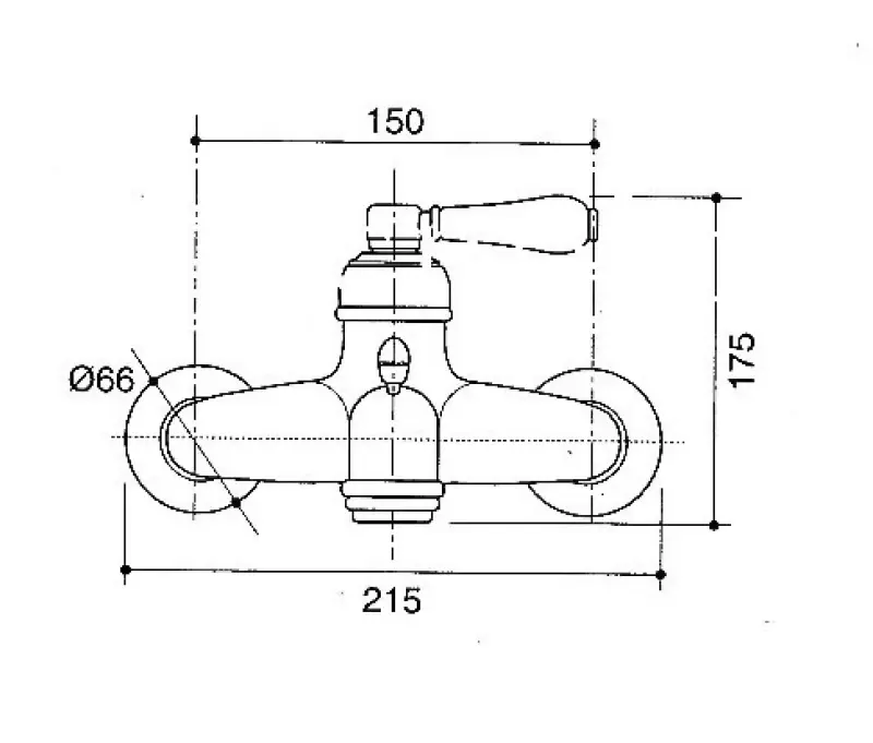 Nostalgische badmengkraan met handdoucheset RVS V9030RVS