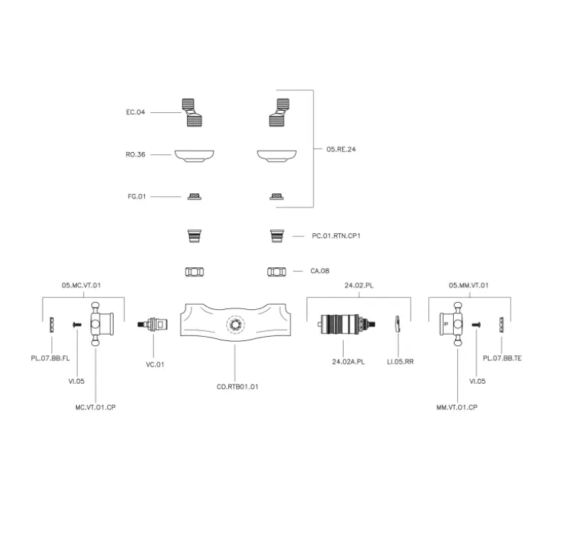 Huber Victorian Thermostatische Douchekraan Brons VTT0101027