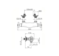 Huber Croisette Douchethermostaat Chroom CST0101021