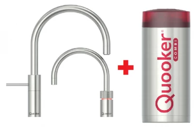 Quooker Nordic Round Twintaps RVS COMBI Warm, koud, kokend water 22NRRVSTT