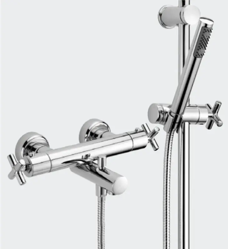 Huber Suite Opbouw badthermostaat met glijstangset 192ST01HCR