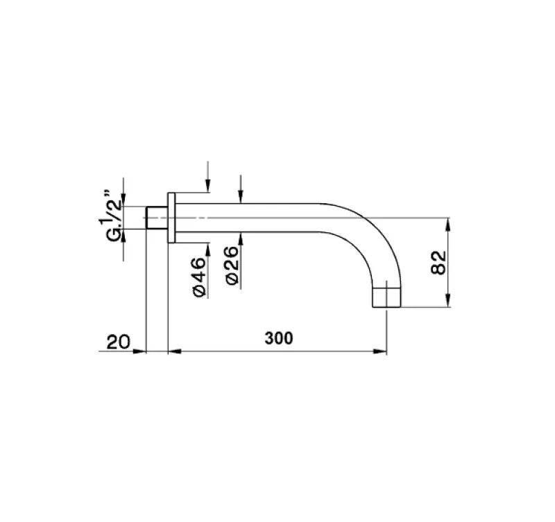 Cisal Less Baduitloop 300mm RVS ZA0012522A