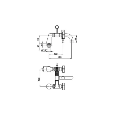 Cisal Barcelona Opbouw badmengkraan RVS BA0000902A