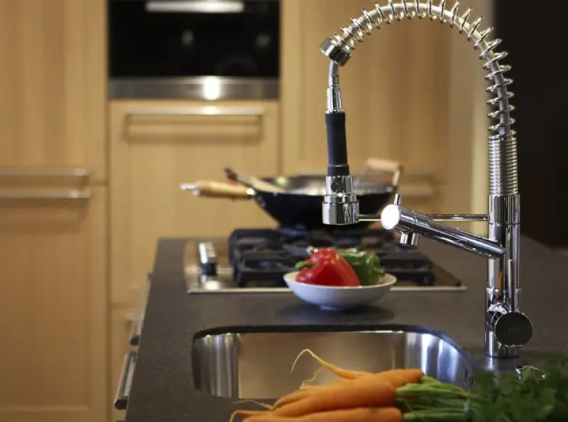 Professionele design keukenkraan Profi Midi chroom 115.0286.01