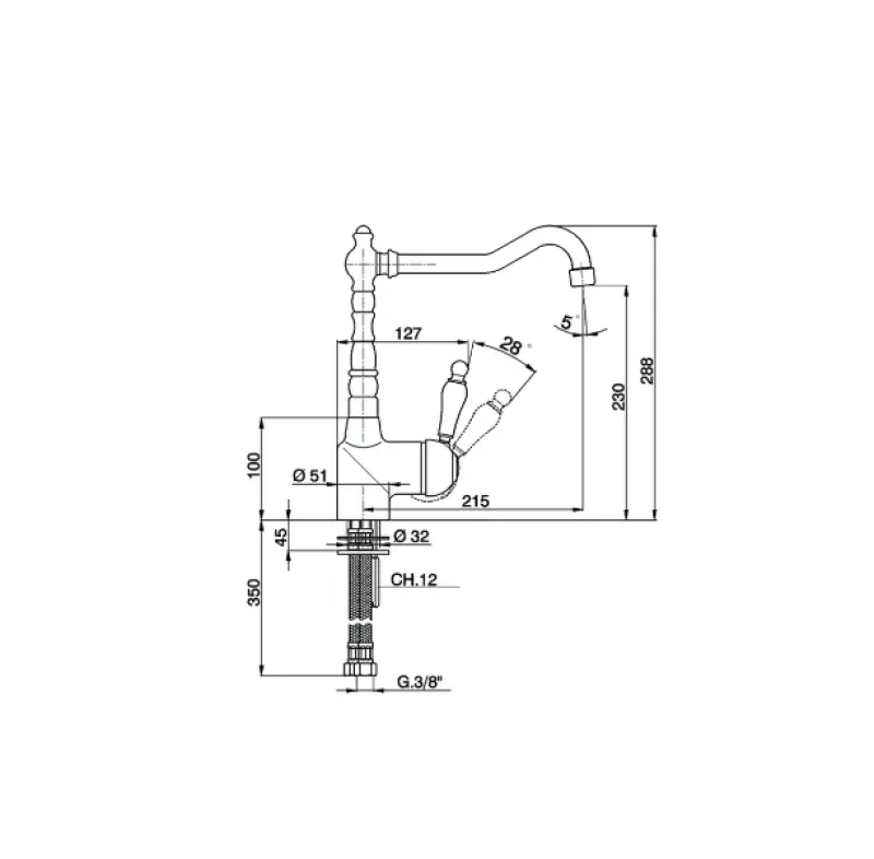 Cisal Arcana Empress keukenmengkraan RVS EM0025302A