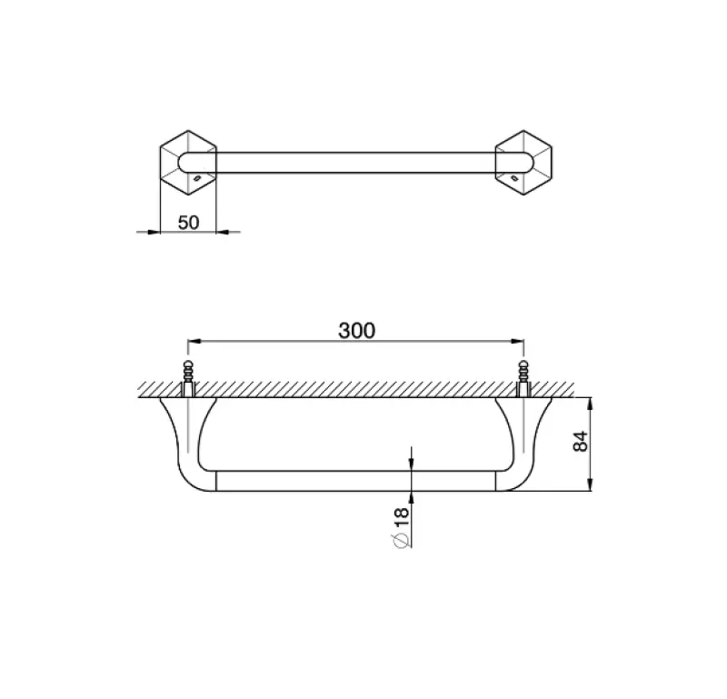 Cisal Cherie handdoekhouder 30cm Goud CE09010024