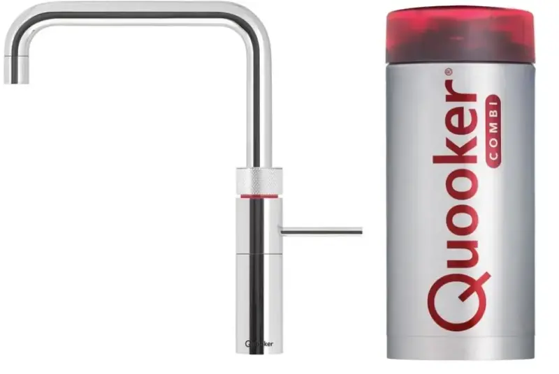 Quooker Fusion Square Chroom COMBI+ Warm, koud, kokend water 22+FSCHR