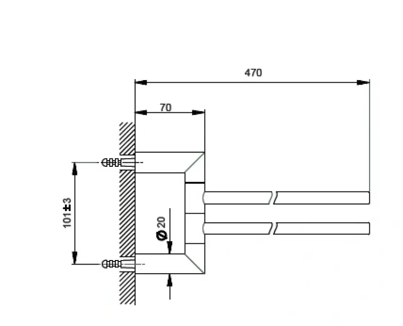 Huber System Handdoekrek draaibaar Chroom SI.090210.21