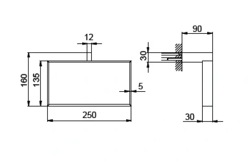 Huber Square Handdoekring chroom SQ.090220.21