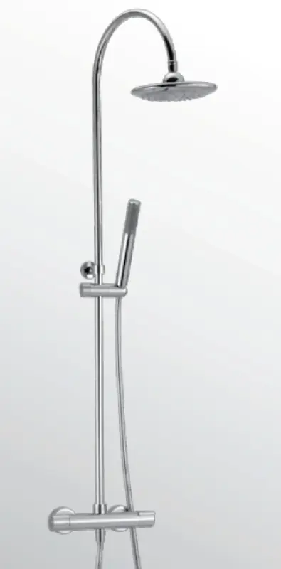 Huber Rondo douchekolom met thermostaaat Chroom RNC7001021