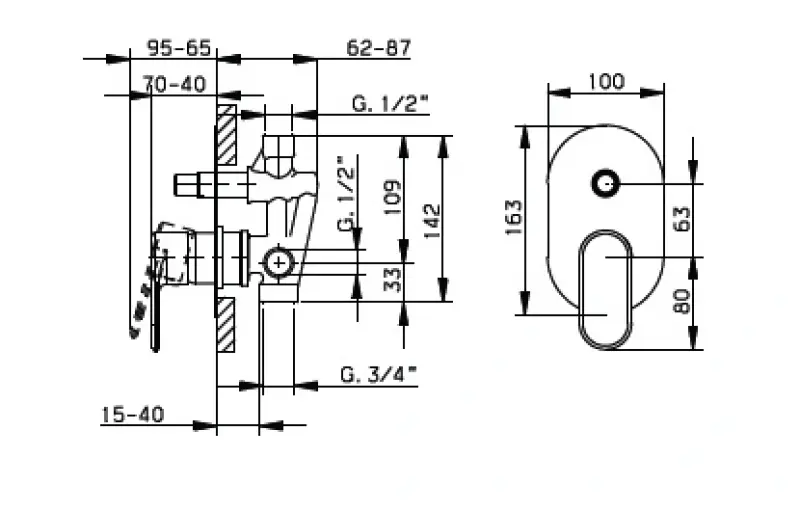 Huber Levity Bad/douchemengkraan Chroom LY.000210.21