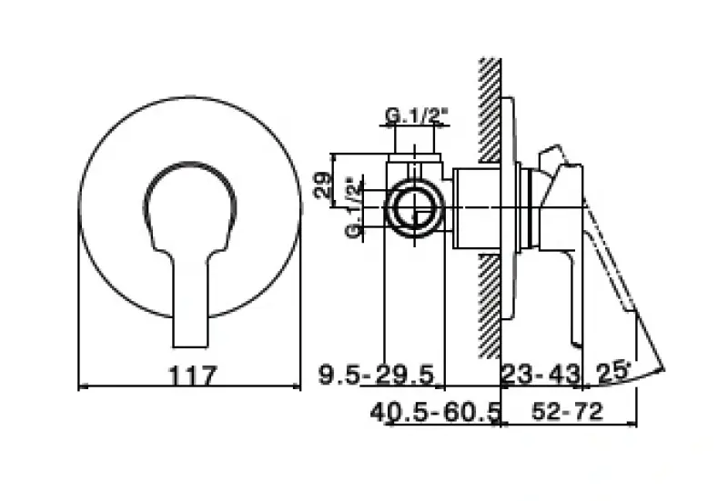 Huber Advant inbouw douchemengkraan Chroom AD.000300.21
