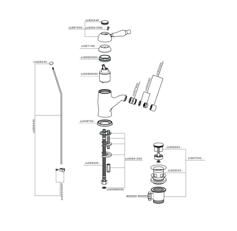 Huber Croisette Bidetmengkraan Brons CM00055027