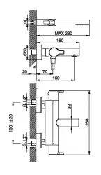 Huber Soft Thermostatische Badkraan met douchegarnituur Chroom SF.D21010.21