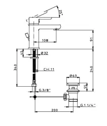 Huber Soft wastafelkraan chroom SF.000490.21