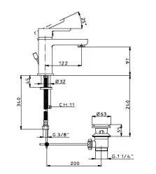 Huber Soft wastafelkraan chroom SF.000510.21