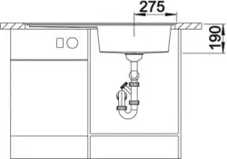 Blanco spoelbak Zenar XL 6 S-F BL wit vlakinbouw 523929