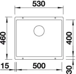 Blanco spoelbak Subline 500-U manueel antraciet 523432