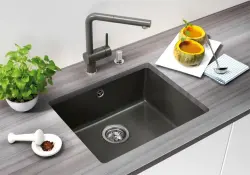 Blanco spoelbak Subline 500-U onderbouw zwart 523740