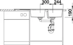 Blanco spoelbak Zia 8 S manueel opbouw wit 515597