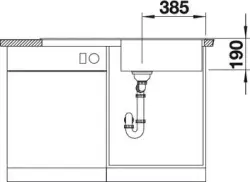 Blanco spoelbak Zia XL 6 S automatisch opbouw antraciet 517558