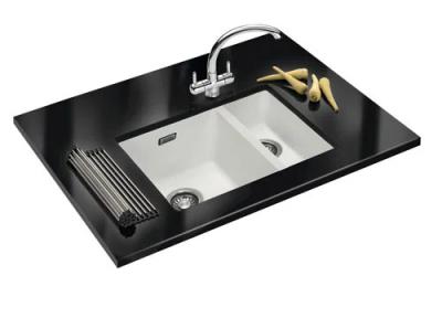 Franke Sirius 2 S2D 160 anderhalve 1,5 kunststof witte spoelbak 53,5x41cm onderbouw 125.0252.219