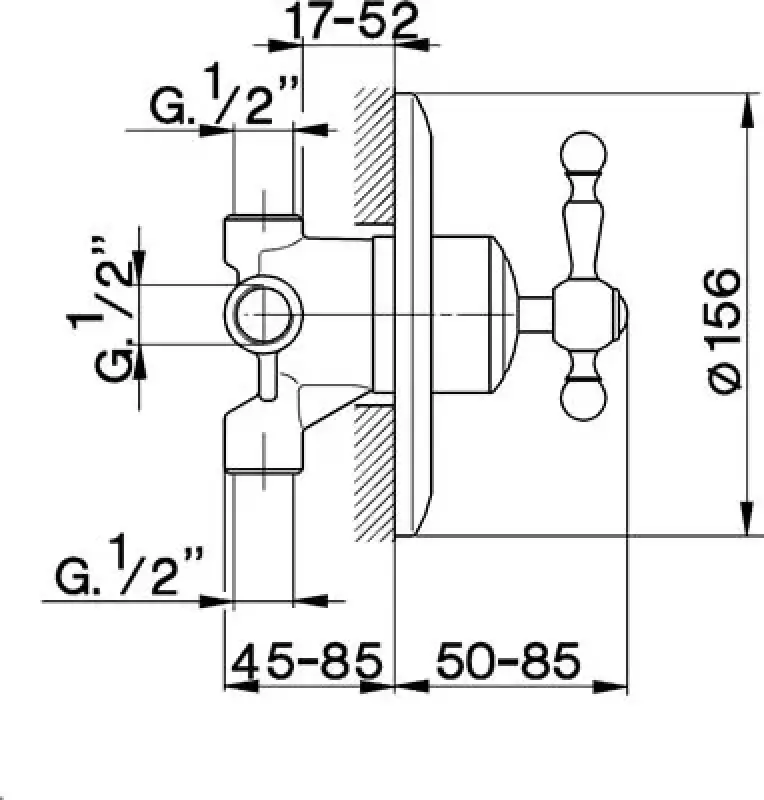 Cisal Arcana Royal 3-weg omsteller AA002702A RVS