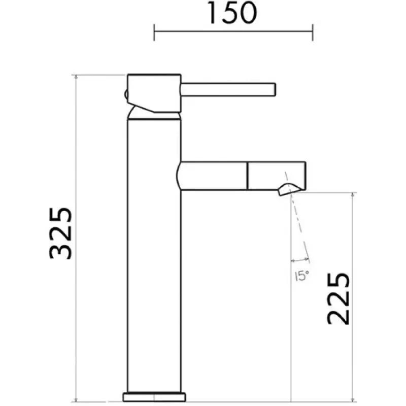 Armando Vicario Upsilon wastafelkraan verhoogd chroom V2513CR
