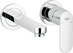 Grohe Eurosmart afbouwdeel
 2-gats wandinbouw
 2-gats wastafelkraan
 chroom 19381000