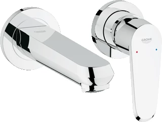 Grohe Eurodisc afbouwdeel
 2-gats wandinbouw
 2-gats wastafelkraan
 chroom 19573002