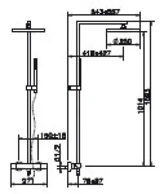 Huber Icon Douchekolom thermostaat chroom ICC7601021