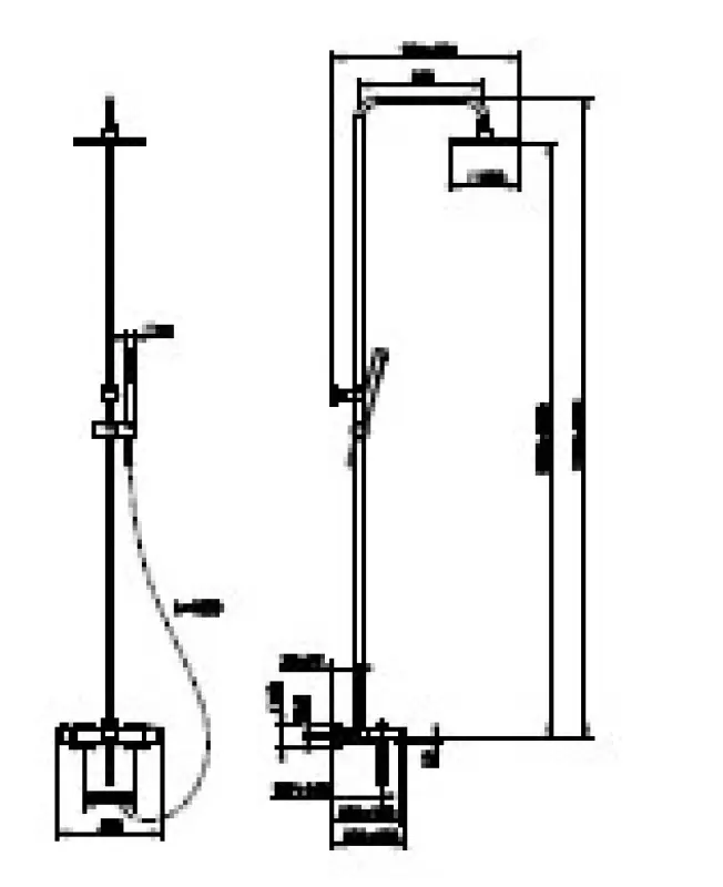 Huber Dado Douchekolom met thermostaatkraan Chroom DDC8301021 