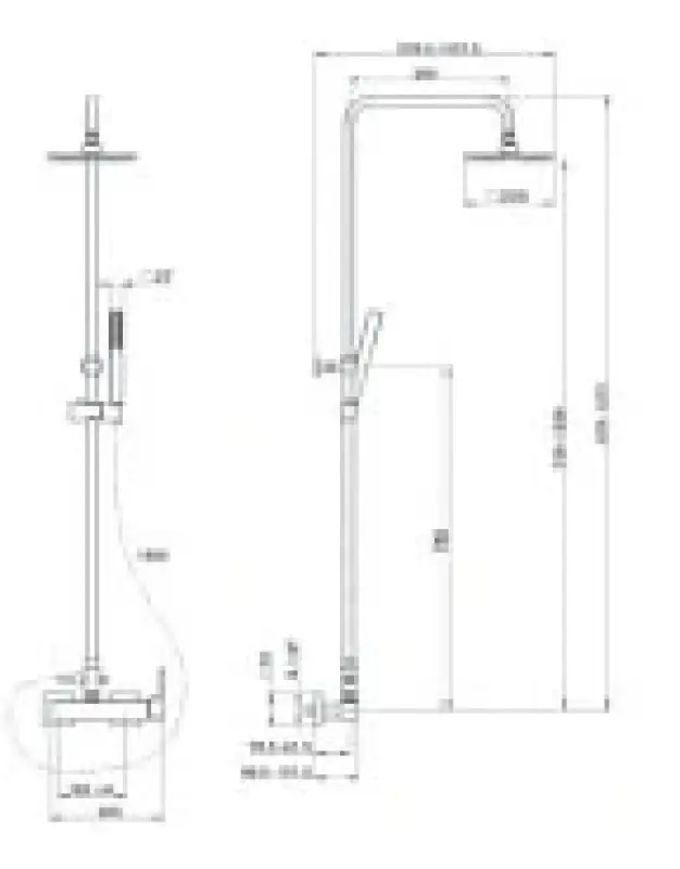 Huber Dado Douchekolom met thermostaatkraan Chroom DD.004020.21