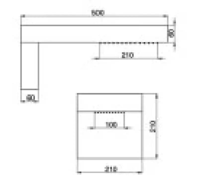 Huber Zen Infinity One Regendouche RVS 50x21 cm ZS122000D1