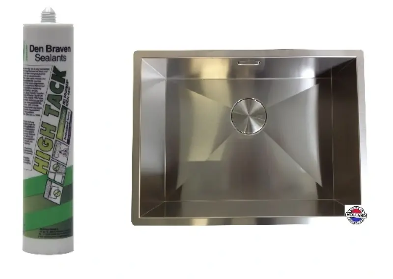Zuurvrije Siliconen Lijm voor montage onderbouw rvs spoelbakken