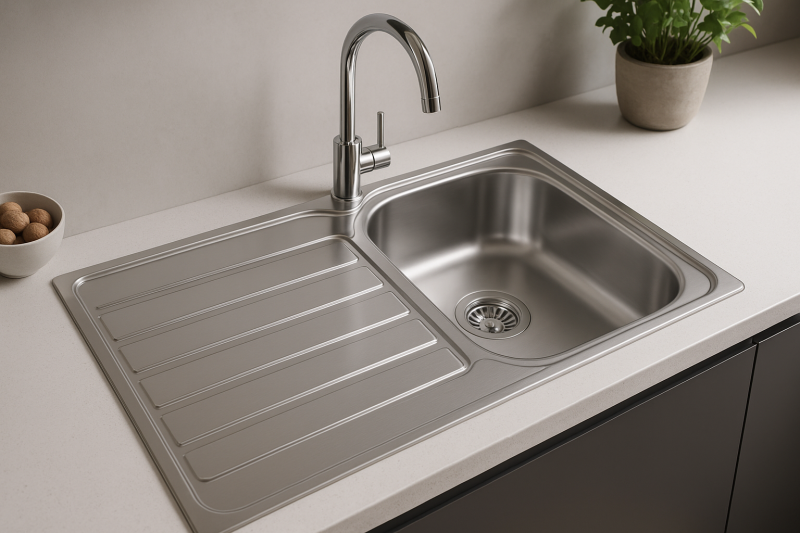 Franke Spark SKX 611 rvs spoelbak opbouw met afdruip 86x50cm 101.0315.545