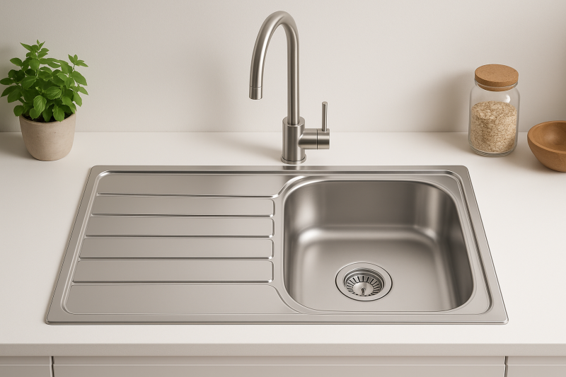 Franke Spark SKX 611 rvs spoelbak opbouw met afdruip 86x50cm 101.0315.545