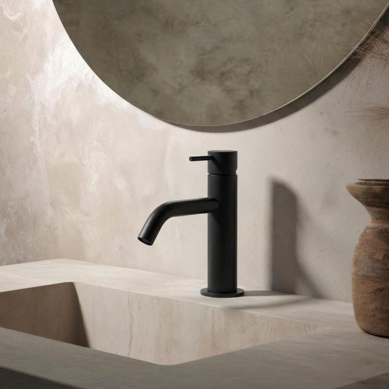 Waterevolution Flow wastafelkraan mat zwart T110PR