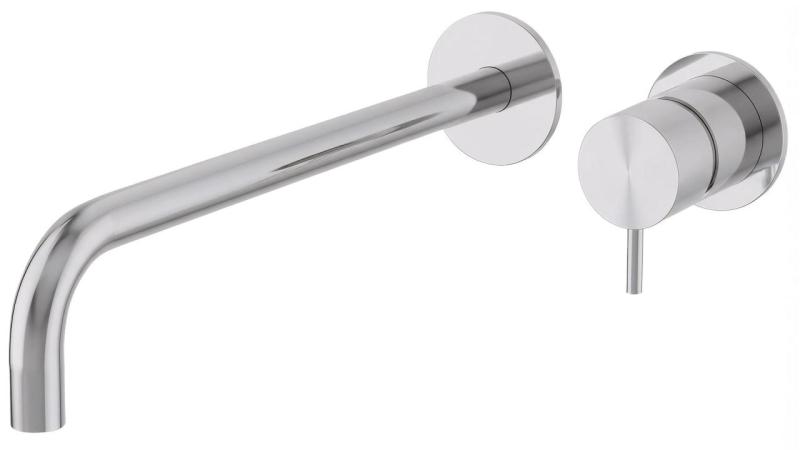 Waterevolution Flow inbouw wastafelkraan chroom met uitloop 25cm T116B01-25