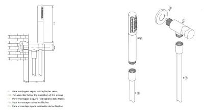 Waterevolution S22 badgarnituur RVS T4621IE
