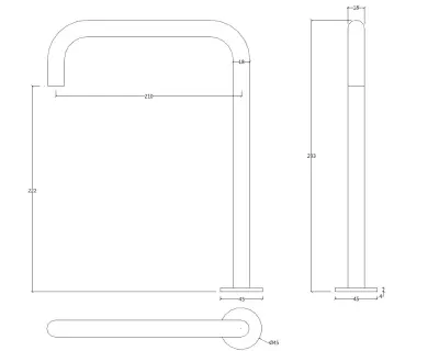 Waterevolution Flow 2-gats wastafelkraan hoge uitloop 222 mat wit T122HBR