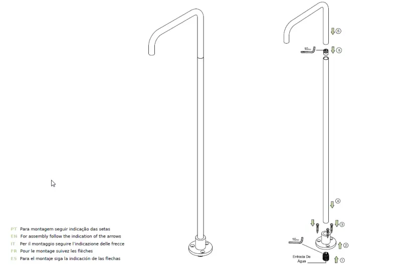 Waterevolution Flow Vrijstaande Wastafelkraan Uitloop Mat Wit T1.676.BR
