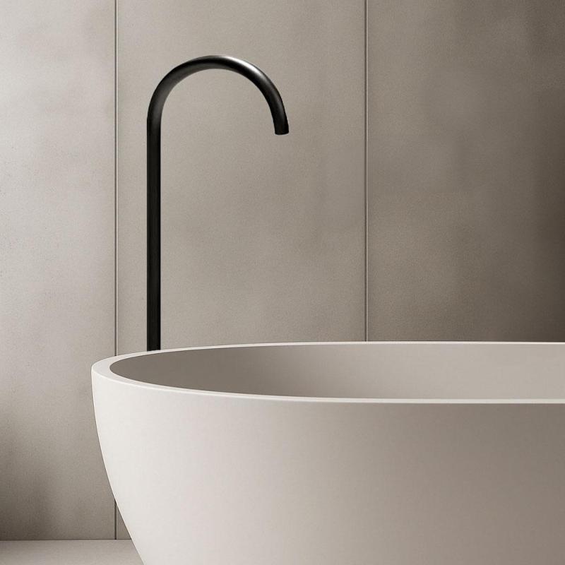 Waterevolution Flow baduitloop staand mat zwart T1673PR