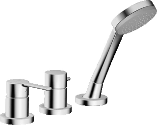 OUTLET Hansa Ronda afbouwdeel 3-gats badrandmengkraan chroom ZONDER INBOUWDEEL 03419073