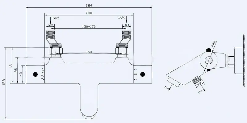 Blusani Stilo 2 badthermostaat met omstel chroom BS63112