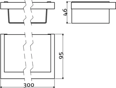 Clou Quadria bad/doucheplanchet chroom en rvs gepolijst