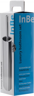 Clou InBe accessoireset bestaande uit toiletborstel toiletrolhouder reserverolhouder en kledinghaak