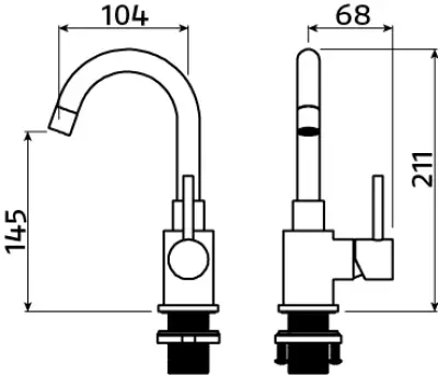 Clou Xo wastafelkraan type 1 met draaibare uitloop chroom